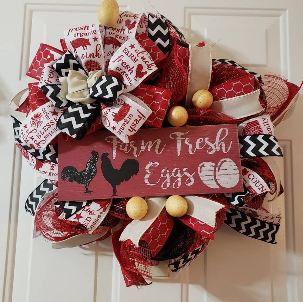Farmhouse Wreath, Farm Fresh Eggs Wreath